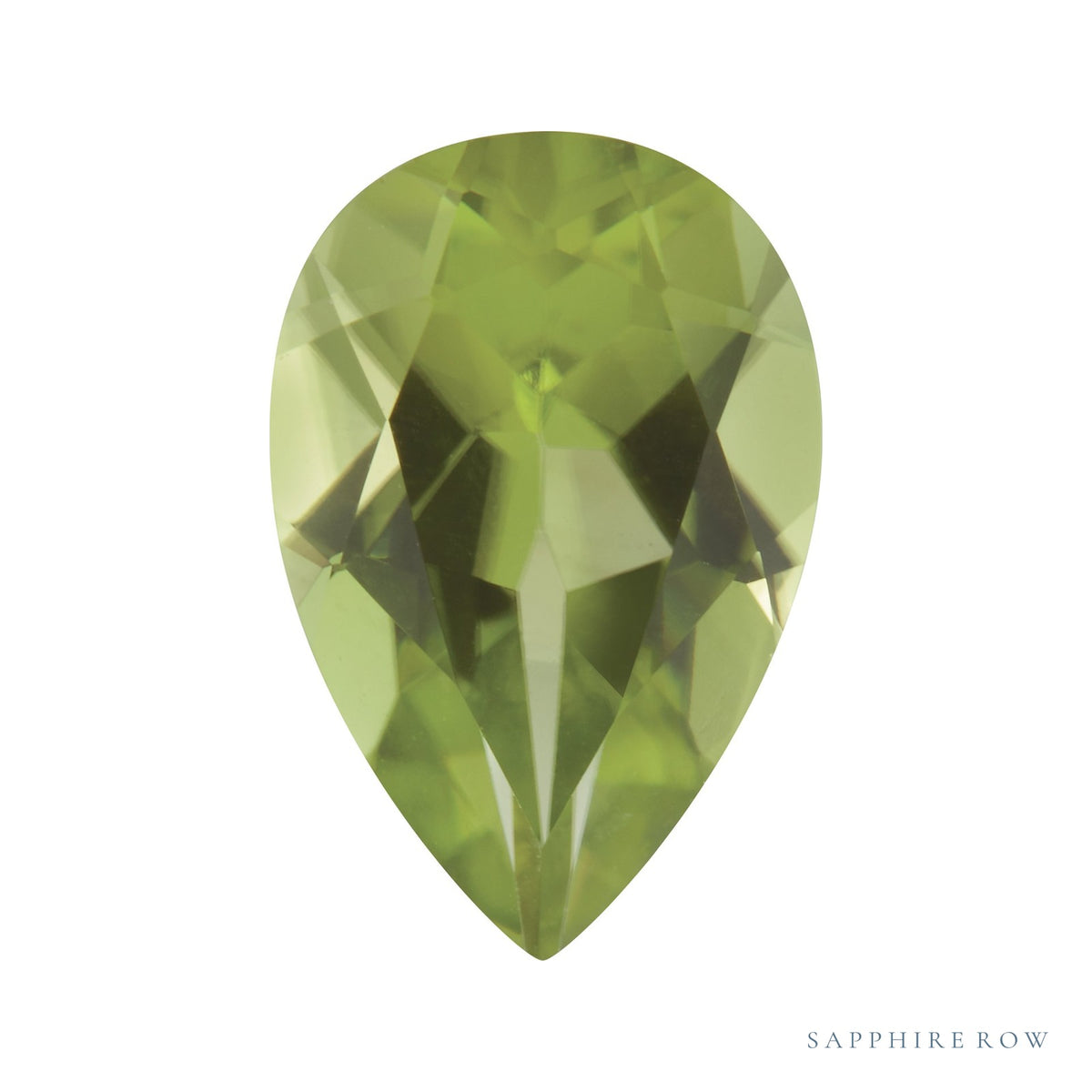 7x5 mm natural green peridot, pear cut | Sapphire Row · cut7
