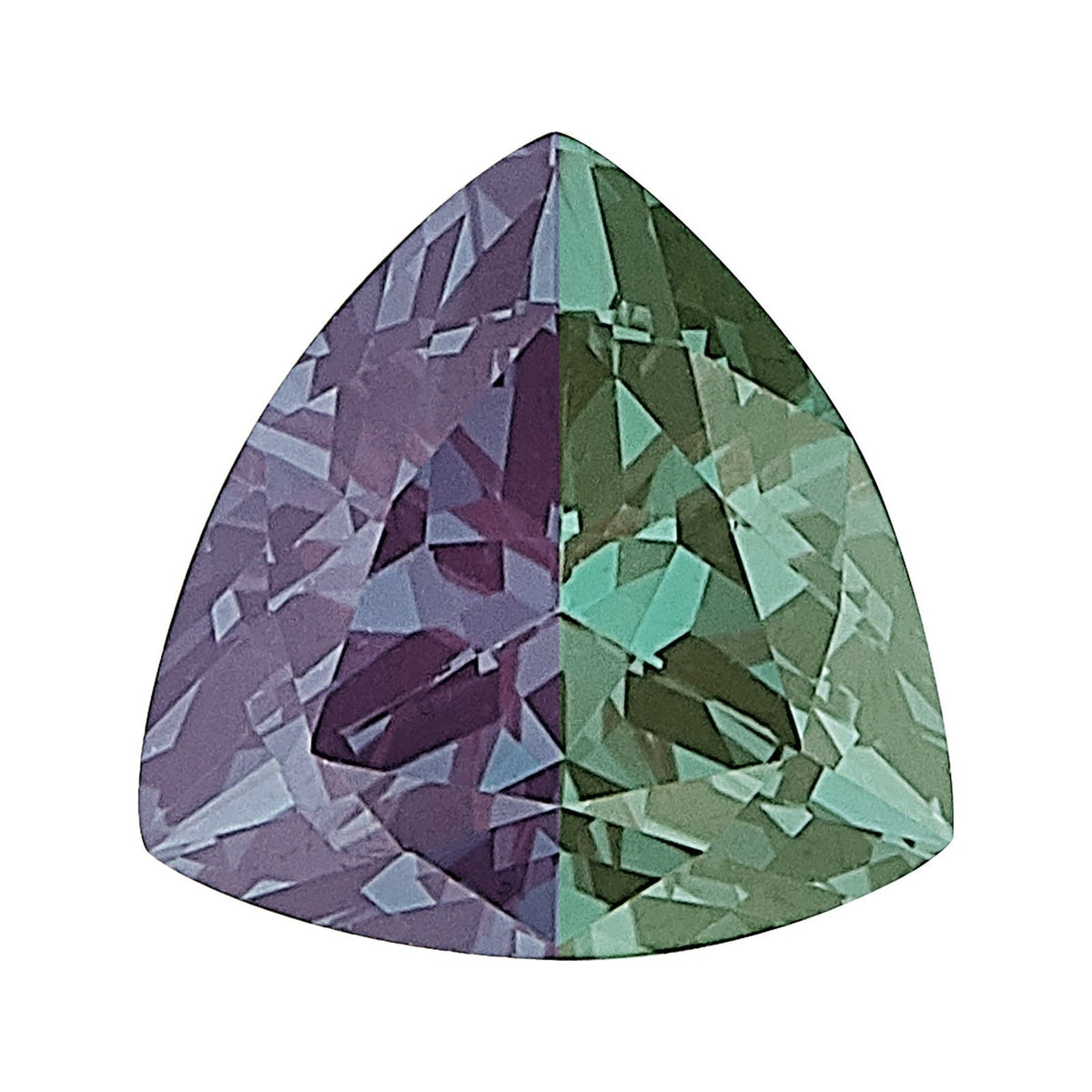 8 mm lab-grown color change alexandrite, trillion cut | Sapphire Row · cut7