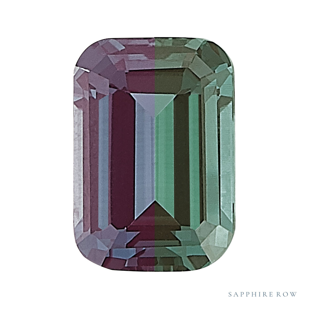 4x3 mm lab-grown color change alexandrite, emerald cut | Sapphire Row · cut7