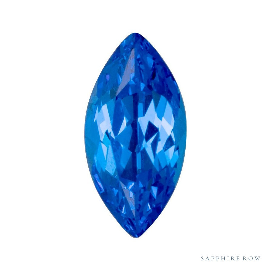 6x3 mm lab-grown blue spinel, marquise cut | Sapphire Row · cut7