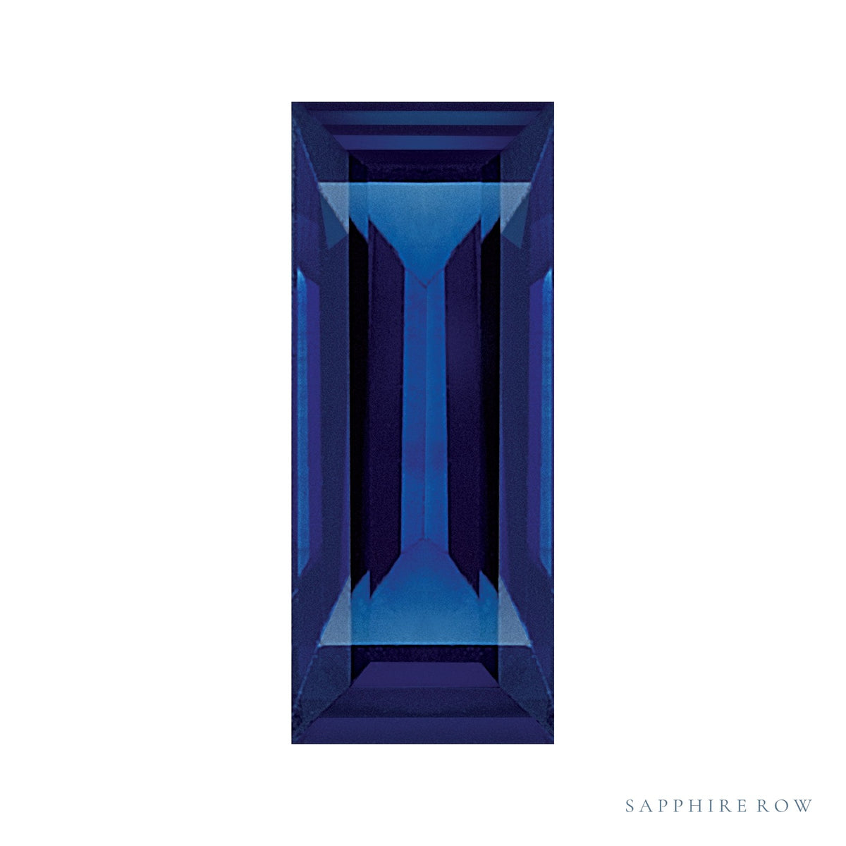 4.5x2.5 mm natural blue sapphire, straight baguette cut | Sapphire Row · cut7