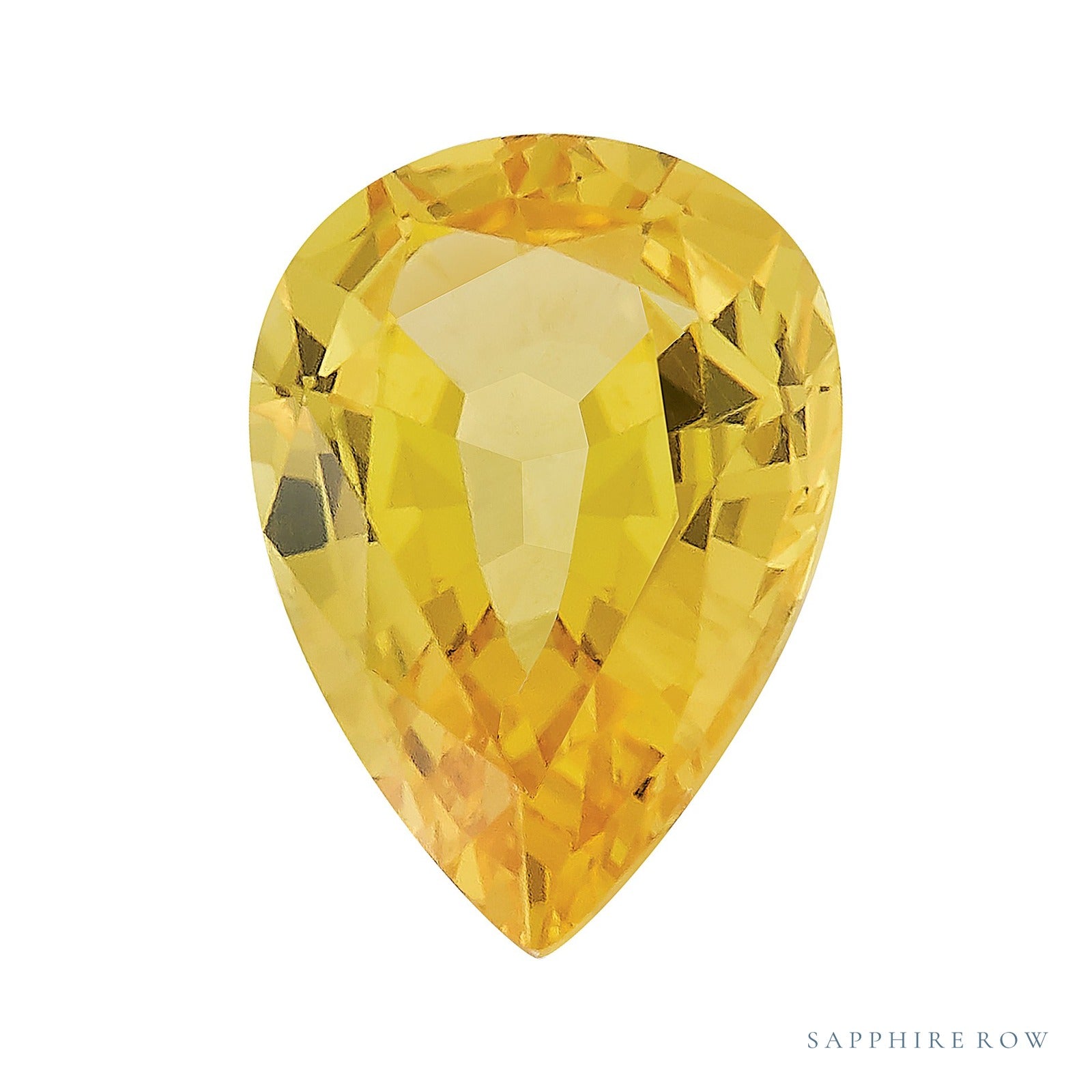 7x5 mm Pear Natural Yellow Sapphire – Faceted Cut – AA Quality — Sapphire Row · cut4