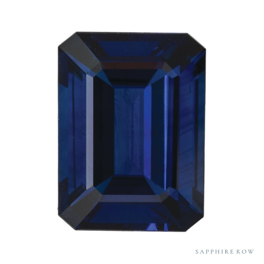 6x4 mm natural blue sapphire, emerald cut | Sapphire Row · cut6