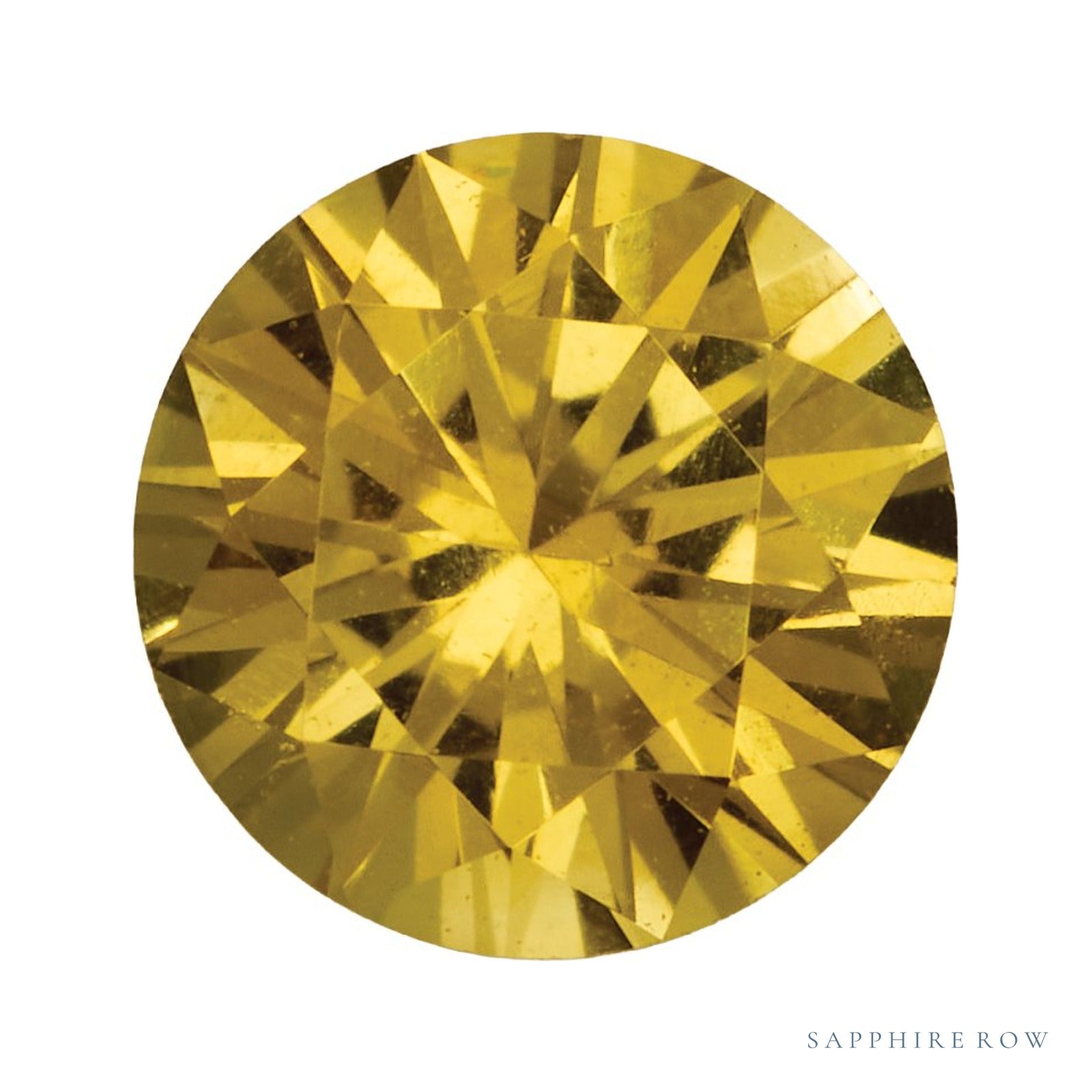 4 mm natural yellow sapphire, round cut | Sapphire Row · cut4