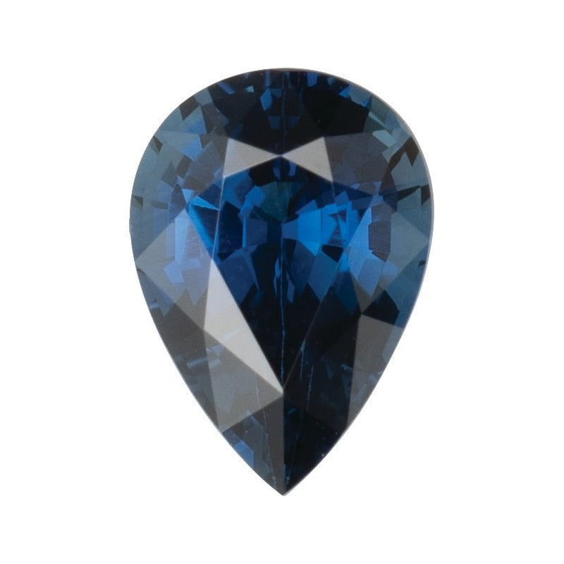 5x4 mm natural blue sapphire, pear cut | Sapphire Row · cut7