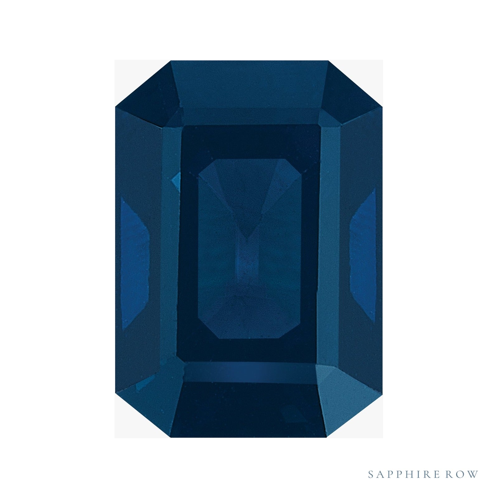 8x6 mm Emerald Natural Blue Sapphire – Step-Cut – B Quality — Sapphire Row · cut4
