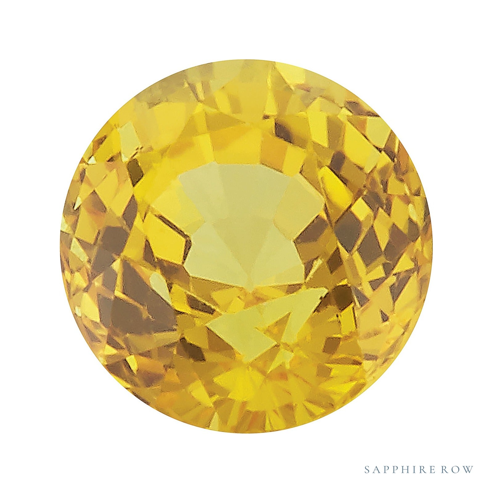6.5 mm Round Natural Yellow Sapphire – Faceted Cut – AA Quality — Sapphire Row · cut4