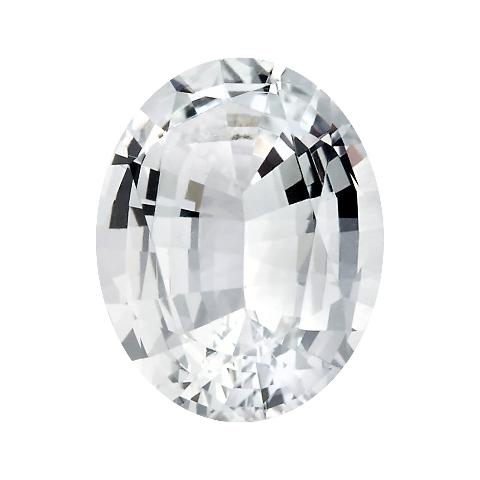 6x4 mm natural white sapphire, oval cut | Sapphire Row · cut7
