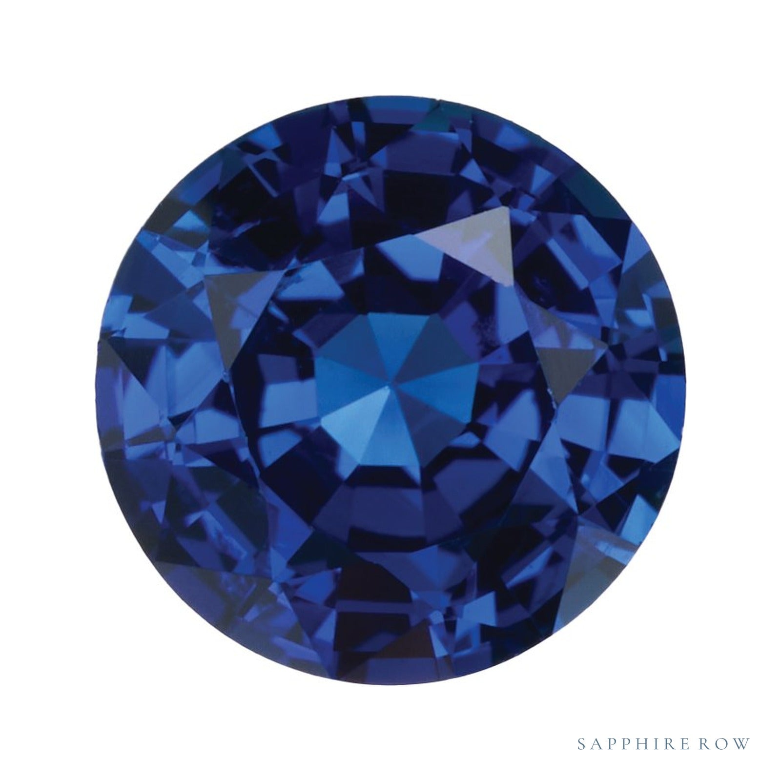 6.5 mm Round Natural Blue Sapphire – Faceted Cut – AA Quality — Sapphire Row · cut4