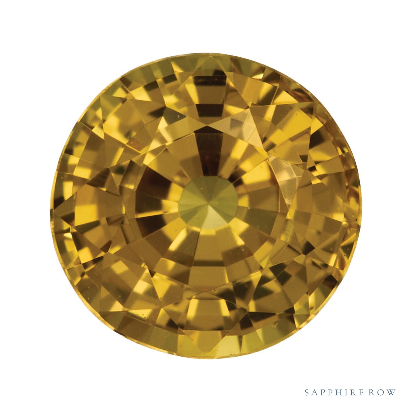 5 mm natural yellow sapphire, round cut | Sapphire Row · cut4