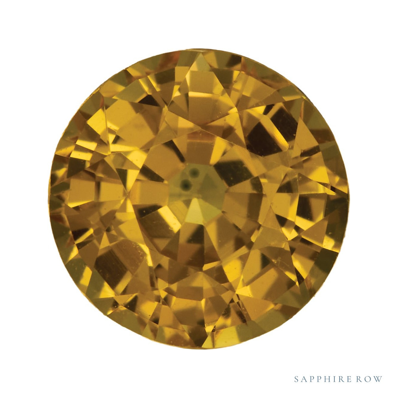 5.5 mm natural yellow sapphire, round cut | Sapphire Row · cut7