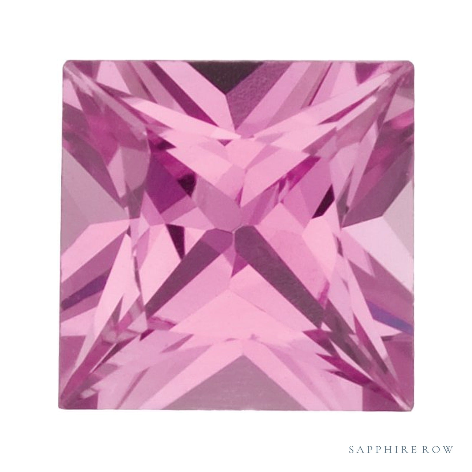 4.5 mm Square Natural Pink Sapphire – Princess-Cut – AA Quality — Sapphire Row · cut4