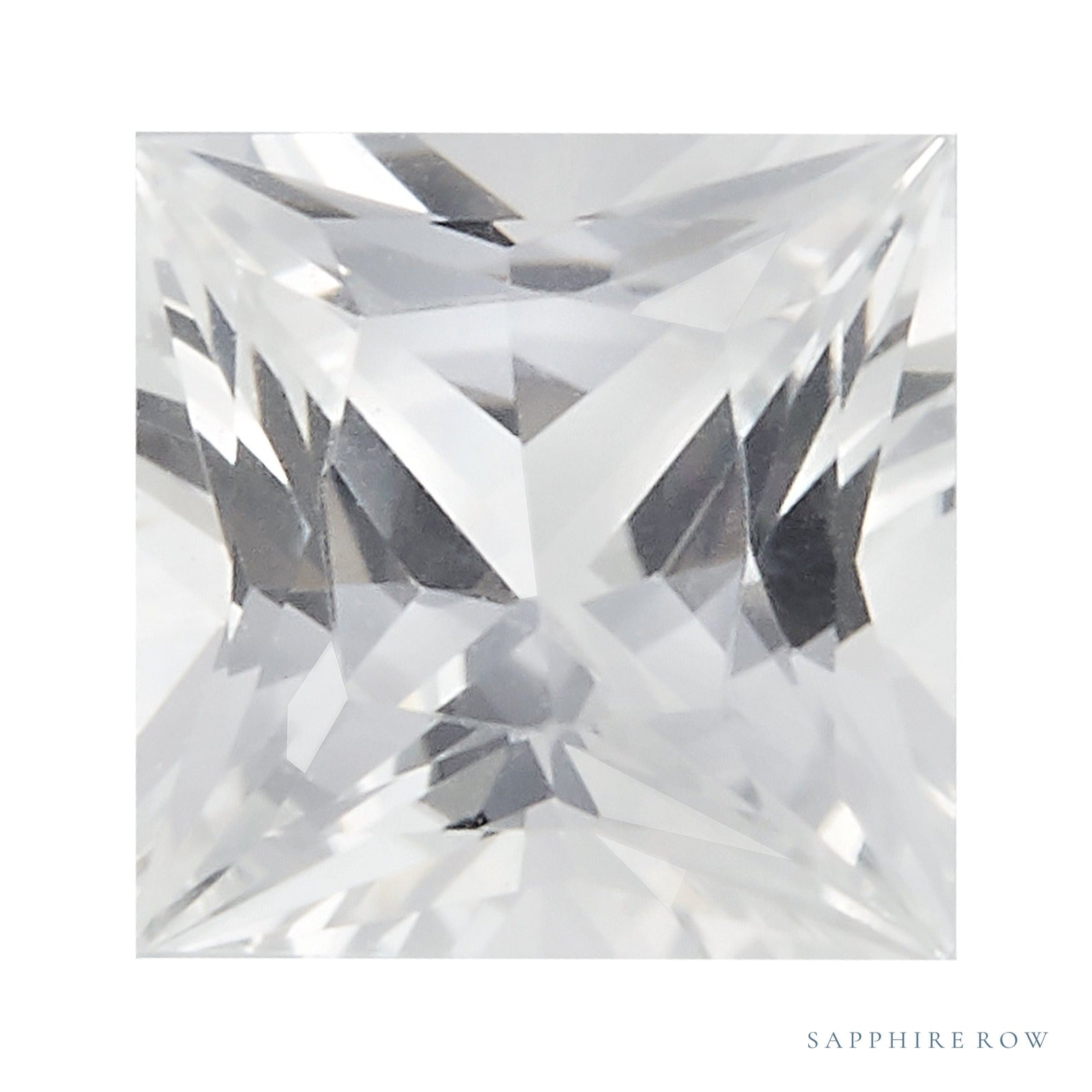 5 mm natural white sapphire, square cut | Sapphire Row · cut4