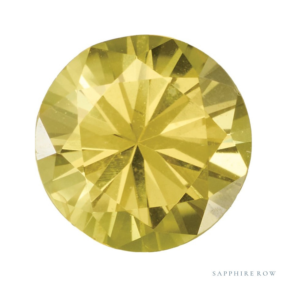 5.5 mm natural yellow sapphire, round cut | Sapphire Row · cut7