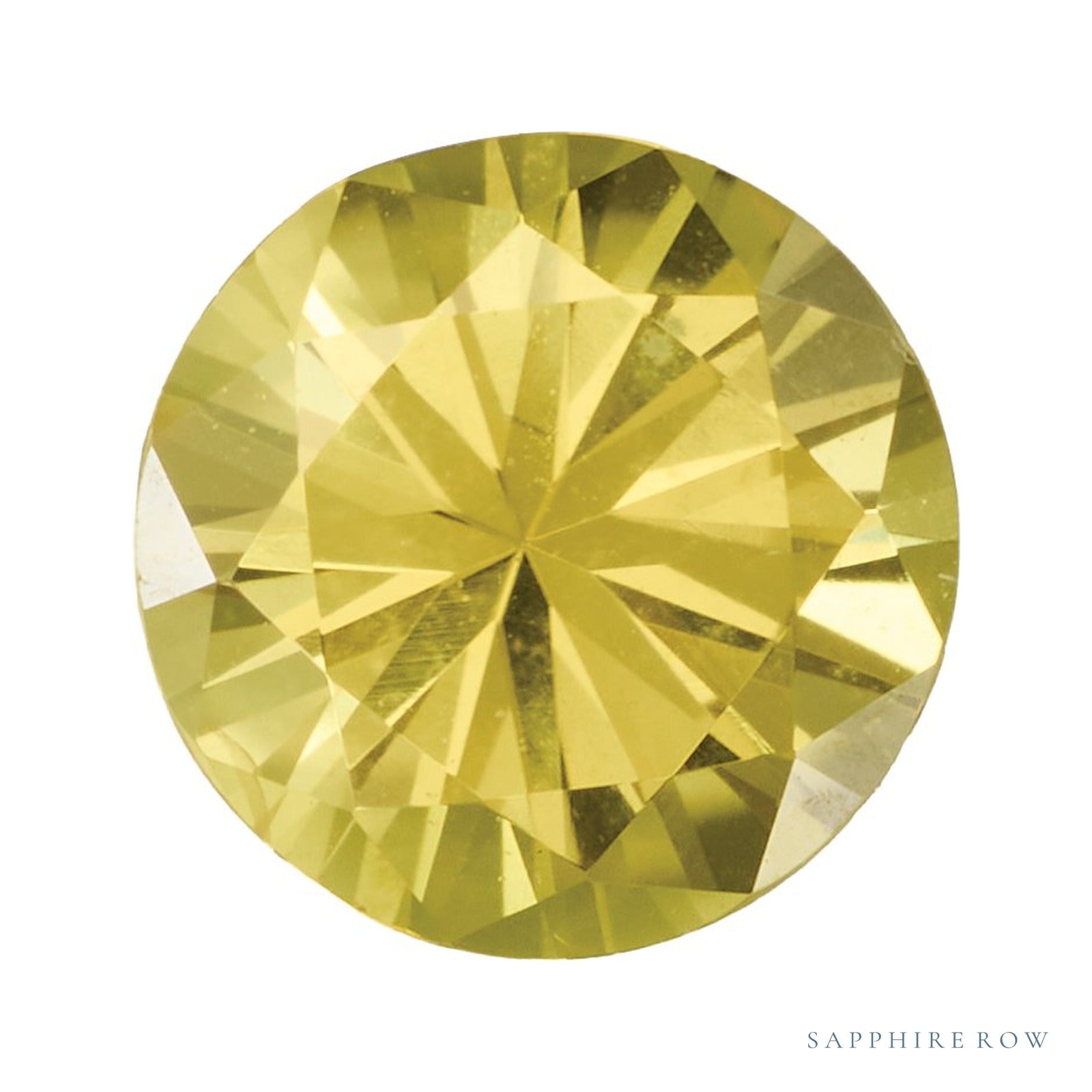 5.5 mm Round Natural Yellow Sapphire – Faceted Diamond-Cut – AA Quality — Sapphire Row · cut4