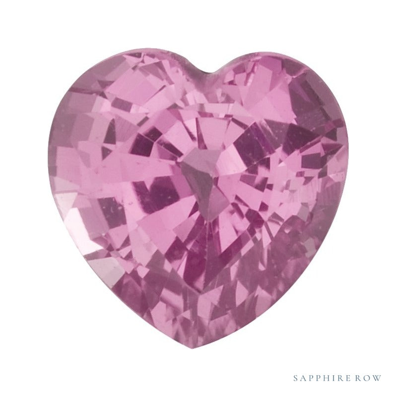 6 mm natural pink sapphire, heart cut | Sapphire Row · cut7
