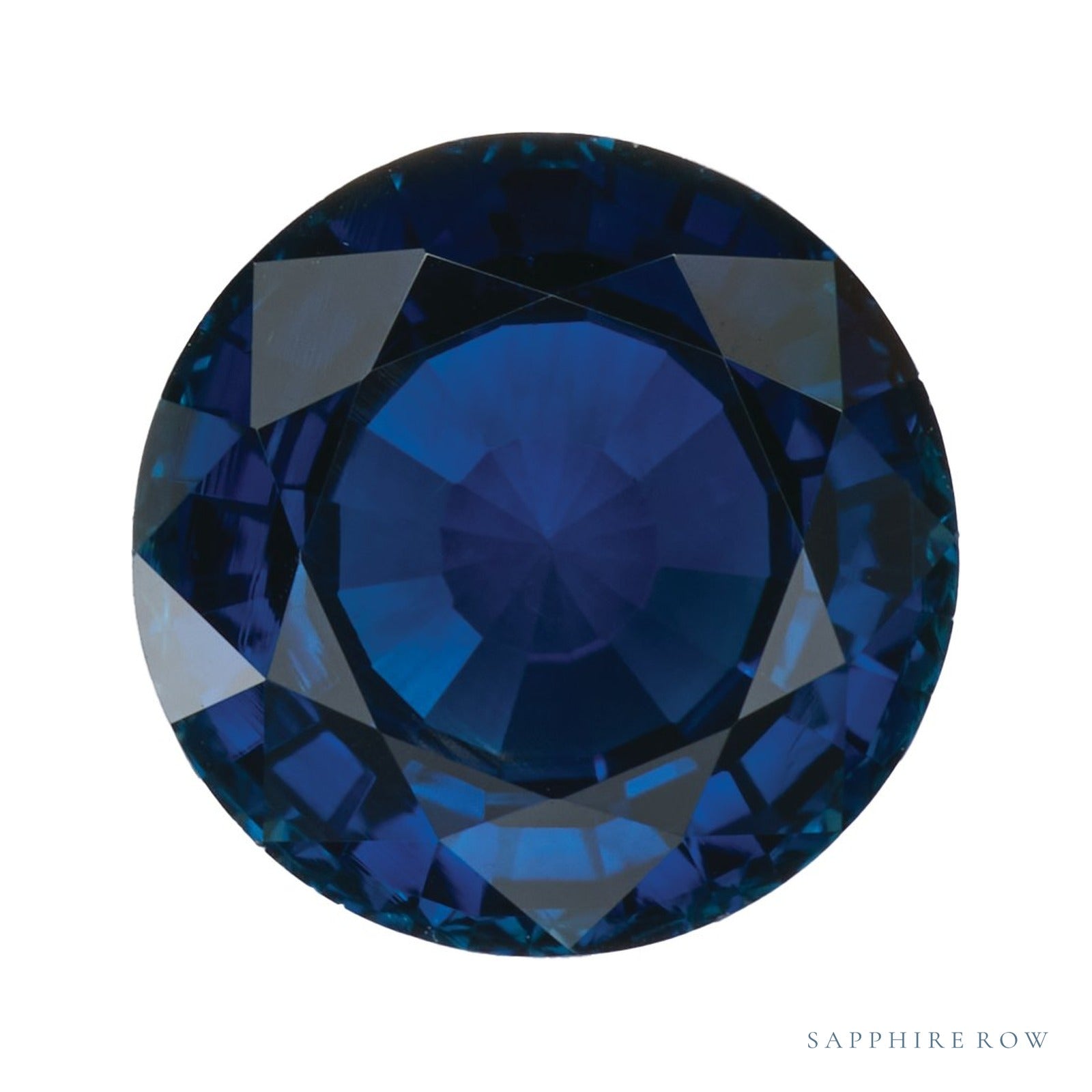 8 mm Round Natural Blue Sapphire – Faceted Cut – A Quality — Sapphire Row · cut4