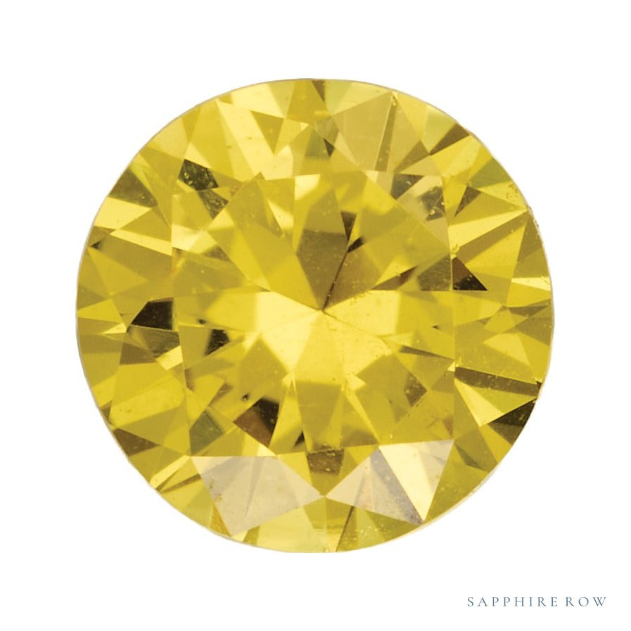 5 mm natural yellow sapphire, round cut | Sapphire Row · cut7