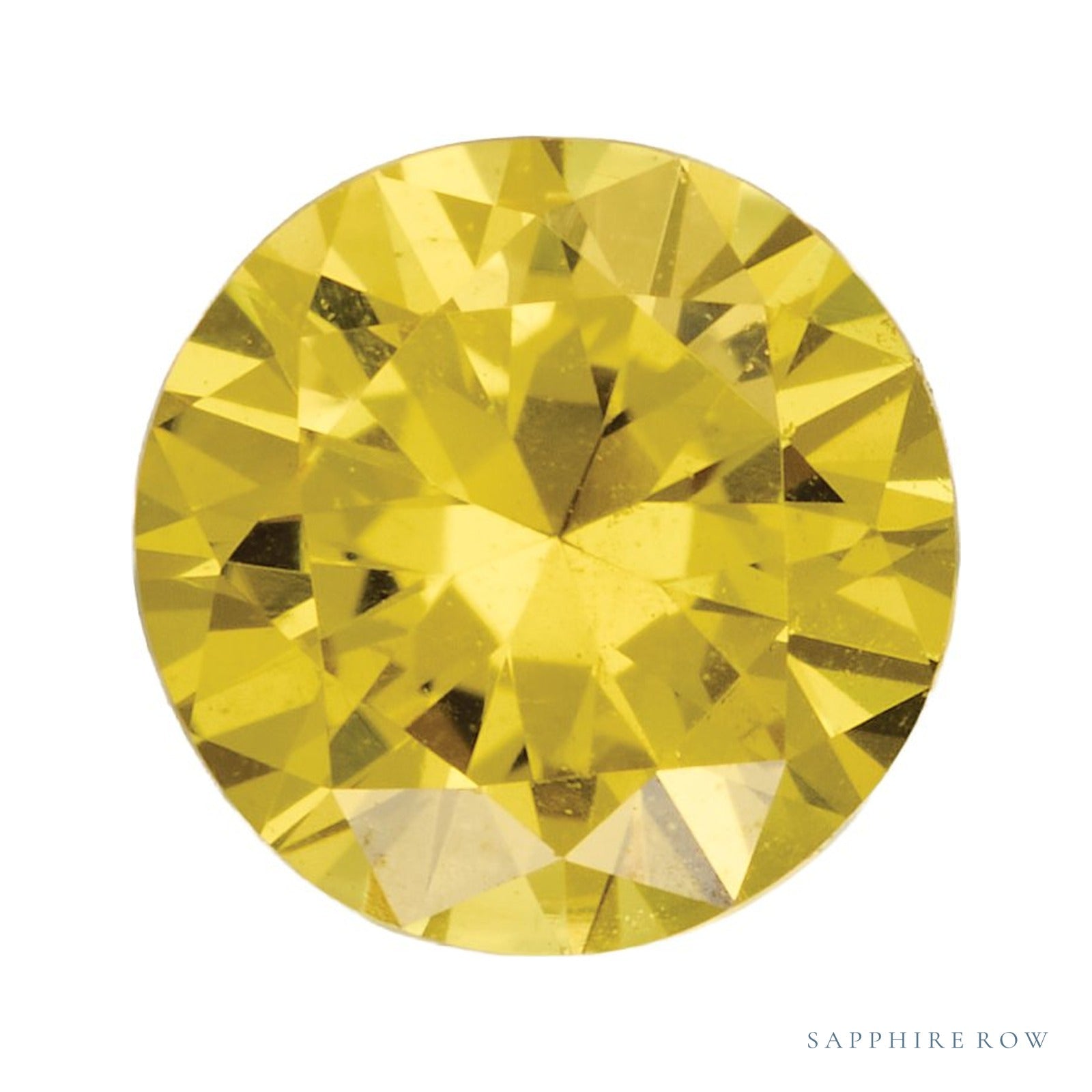 5 mm natural yellow sapphire, round cut | Sapphire Row · cut4