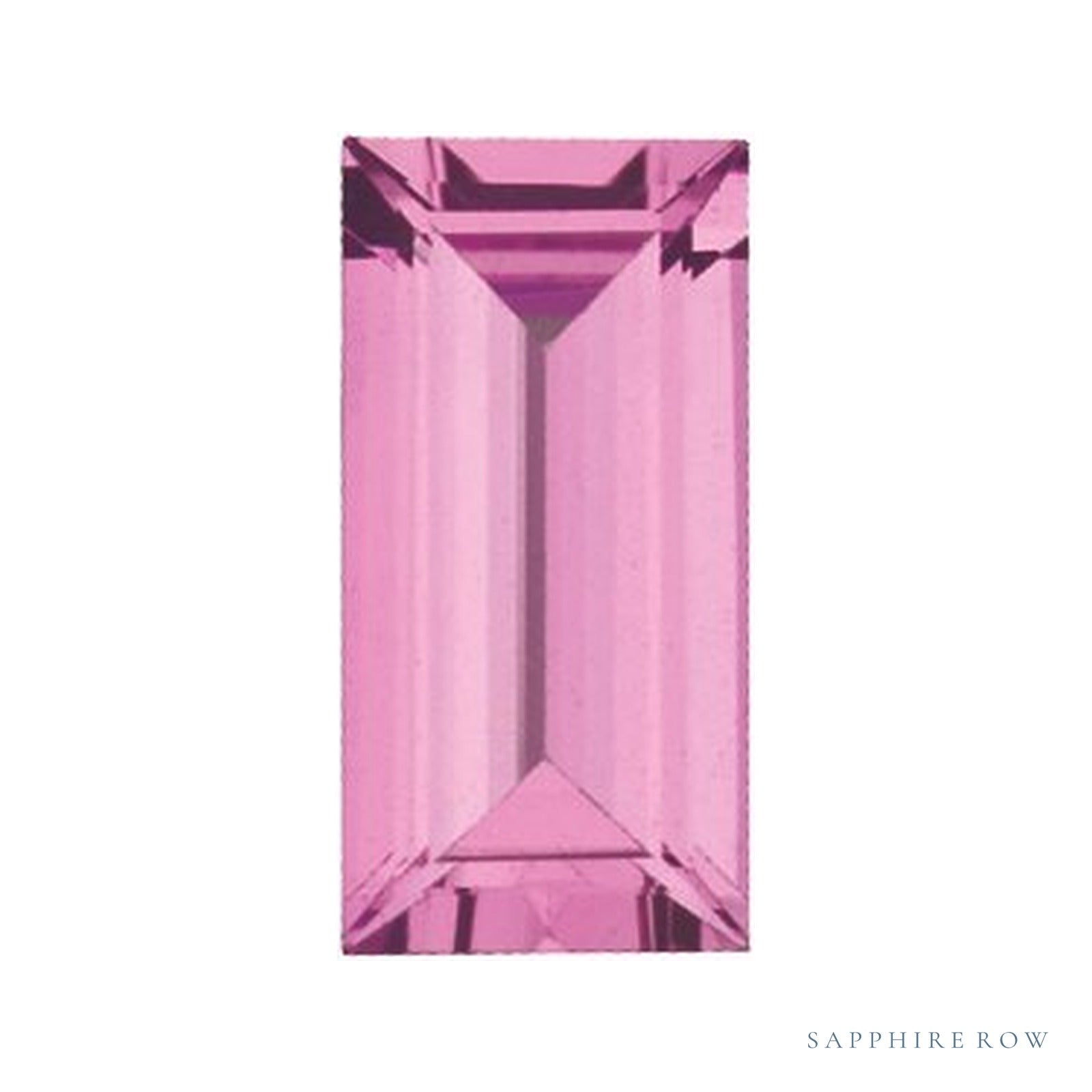 5x2 mm natural pink sapphire, straight baguette cut | Sapphire Row · cut4