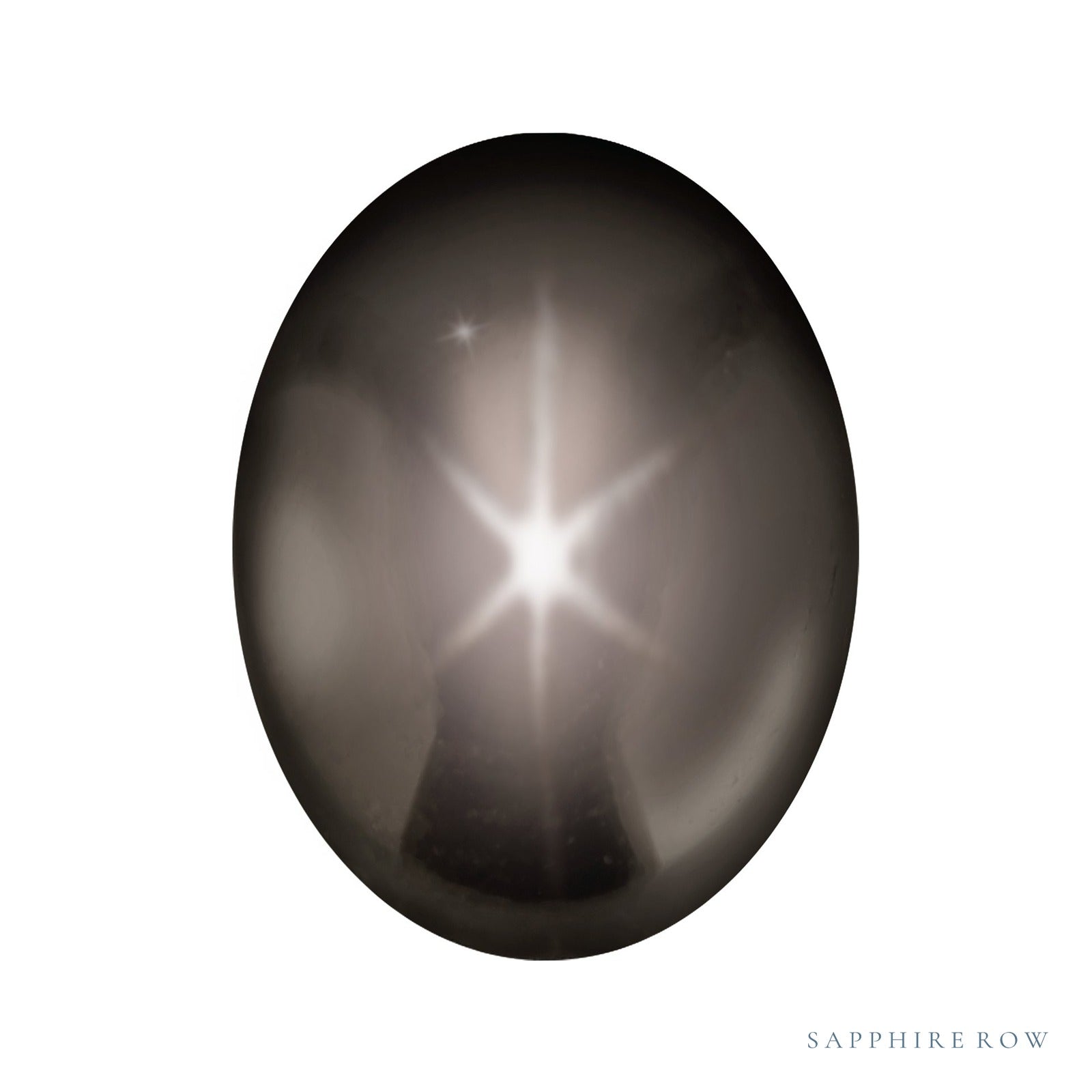 11x9 mm Oval Natural Black Star Sapphire – Cabochon Cut – AA Quality — Sapphire Row · cut4