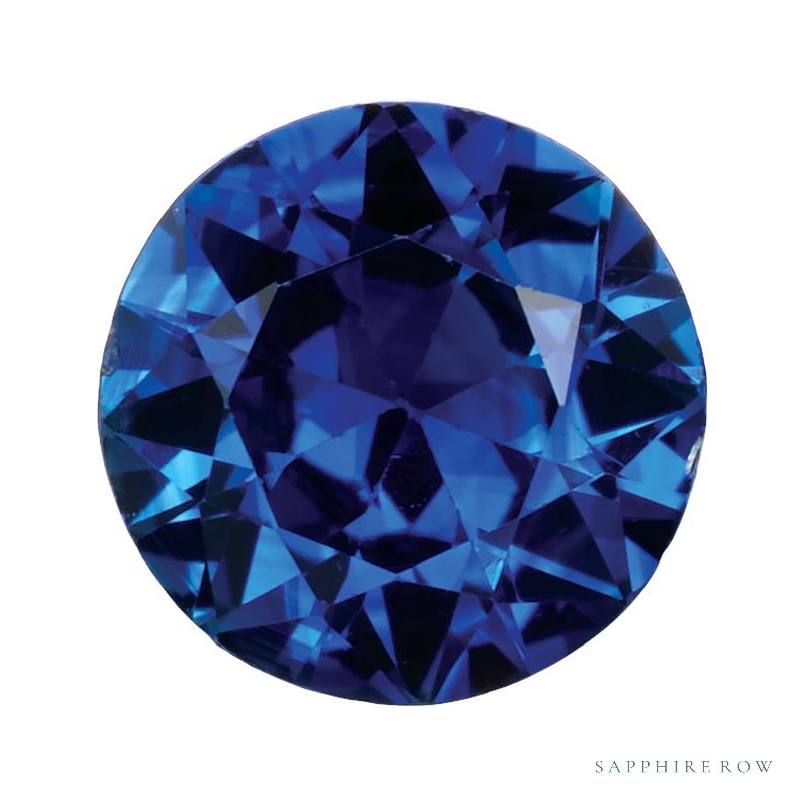 5.5 mm natural blue sapphire, round cut | Sapphire Row · cut4