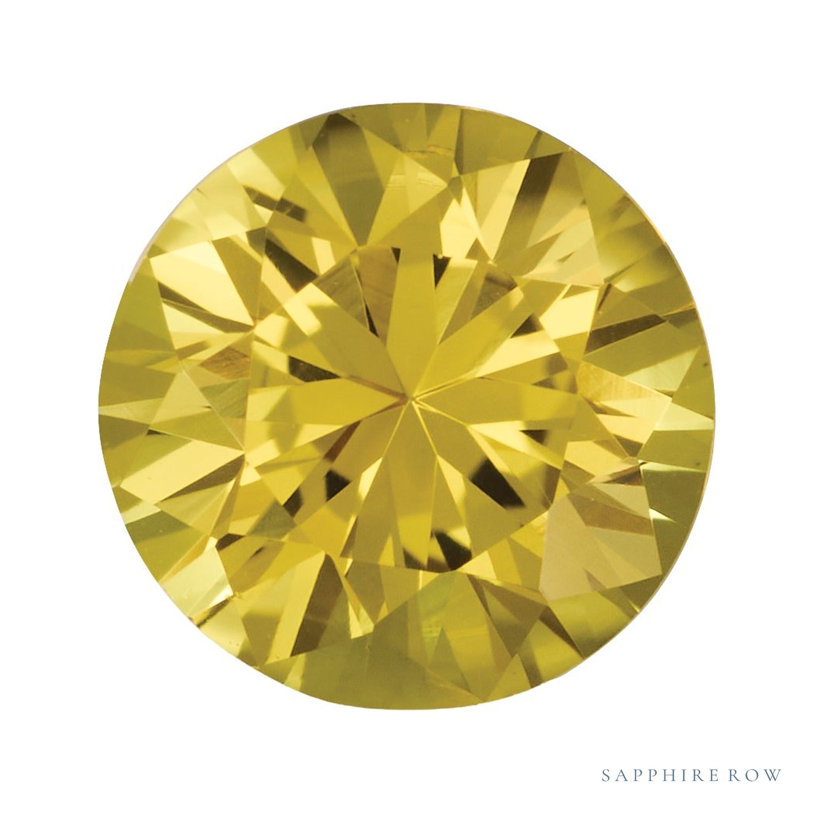 6 mm natural yellow sapphire, round cut | Sapphire Row · cut4