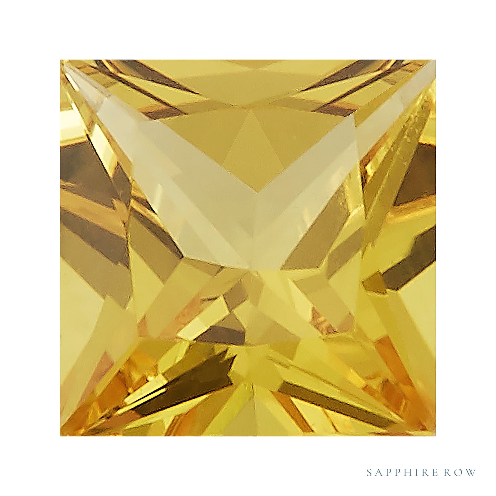 4 mm natural yellow sapphire, square cut | Sapphire Row · cut7