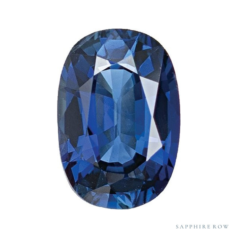 7x5 mm natural blue sapphire, antique cushion cut | Sapphire Row · cut6