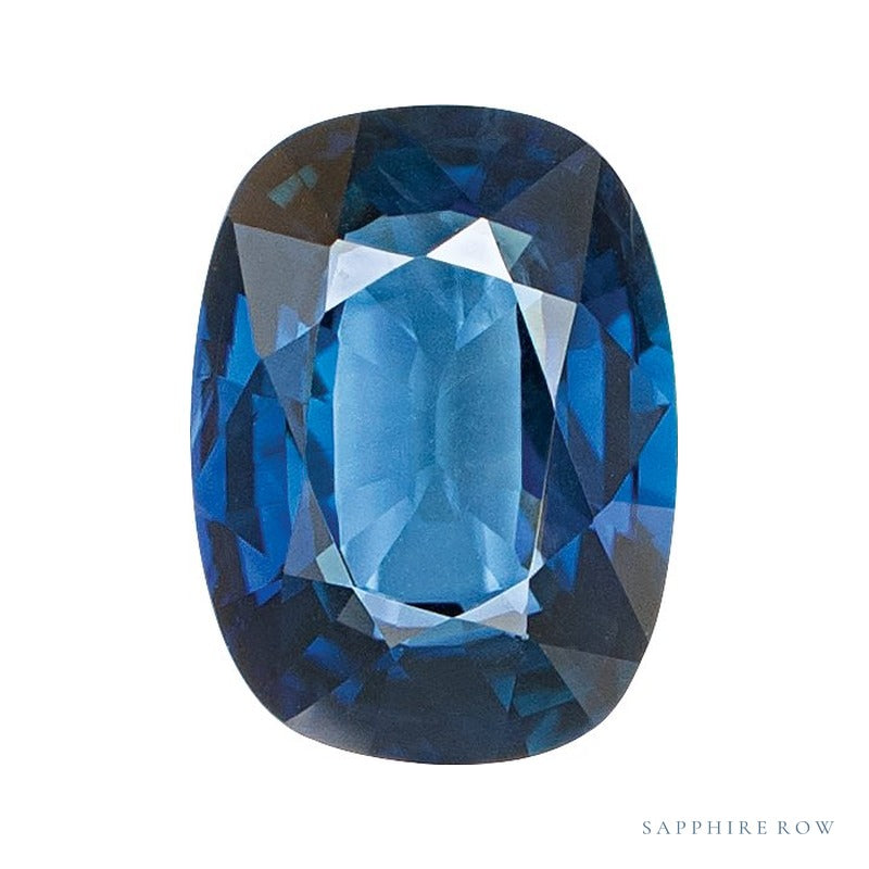 6x4 mm natural blue sapphire, antique cushion cut | Sapphire Row · cut6