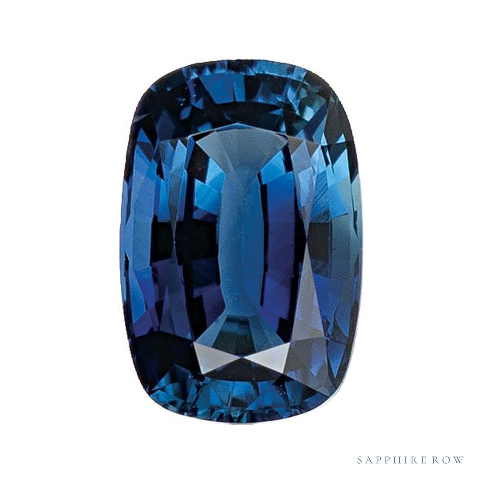6x4 mm natural blue sapphire, antique cushion cut | Sapphire Row · cut4