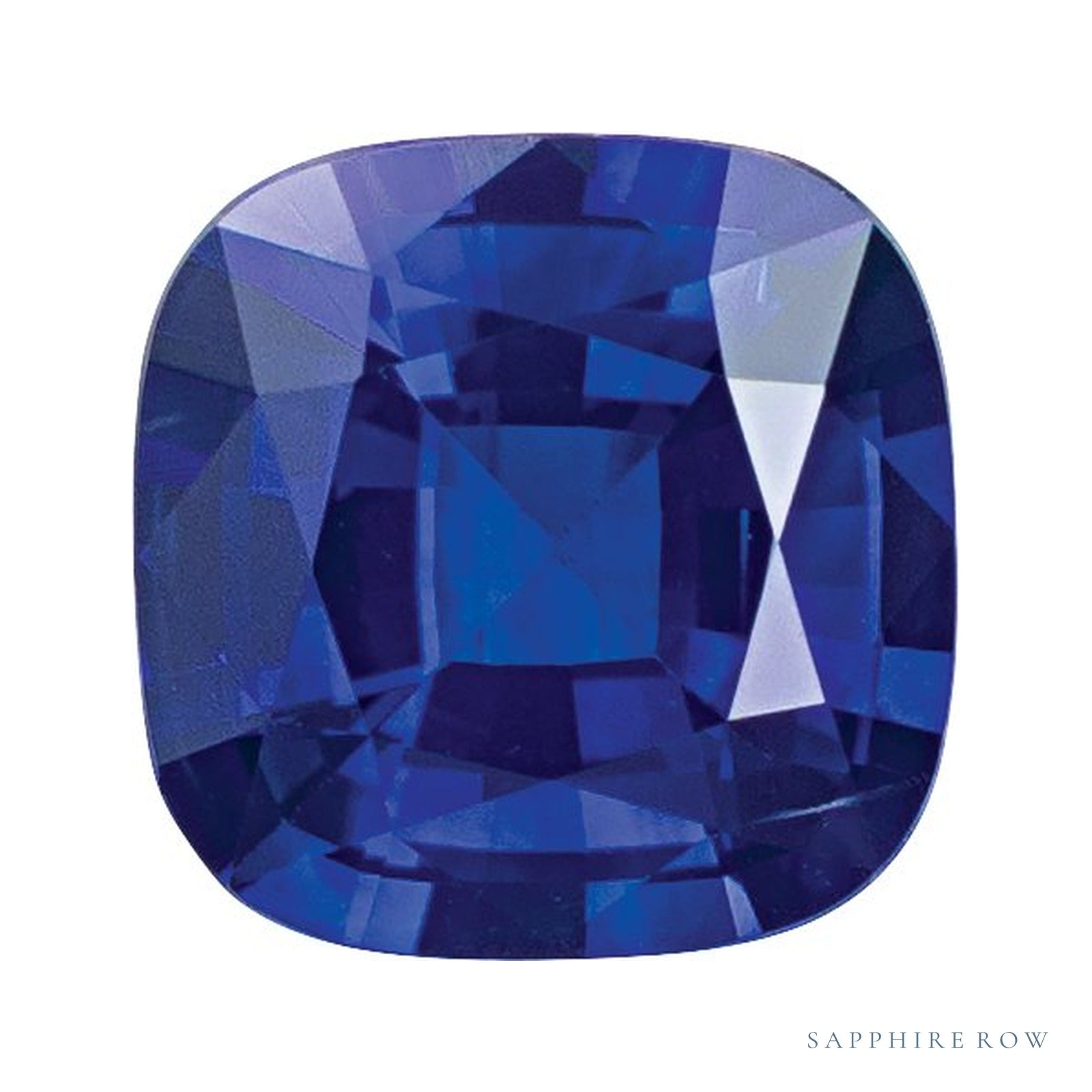 6 mm Cushion Natural Blue Sapphire – Faceted Cut – AA Quality — Sapphire Row · cut4