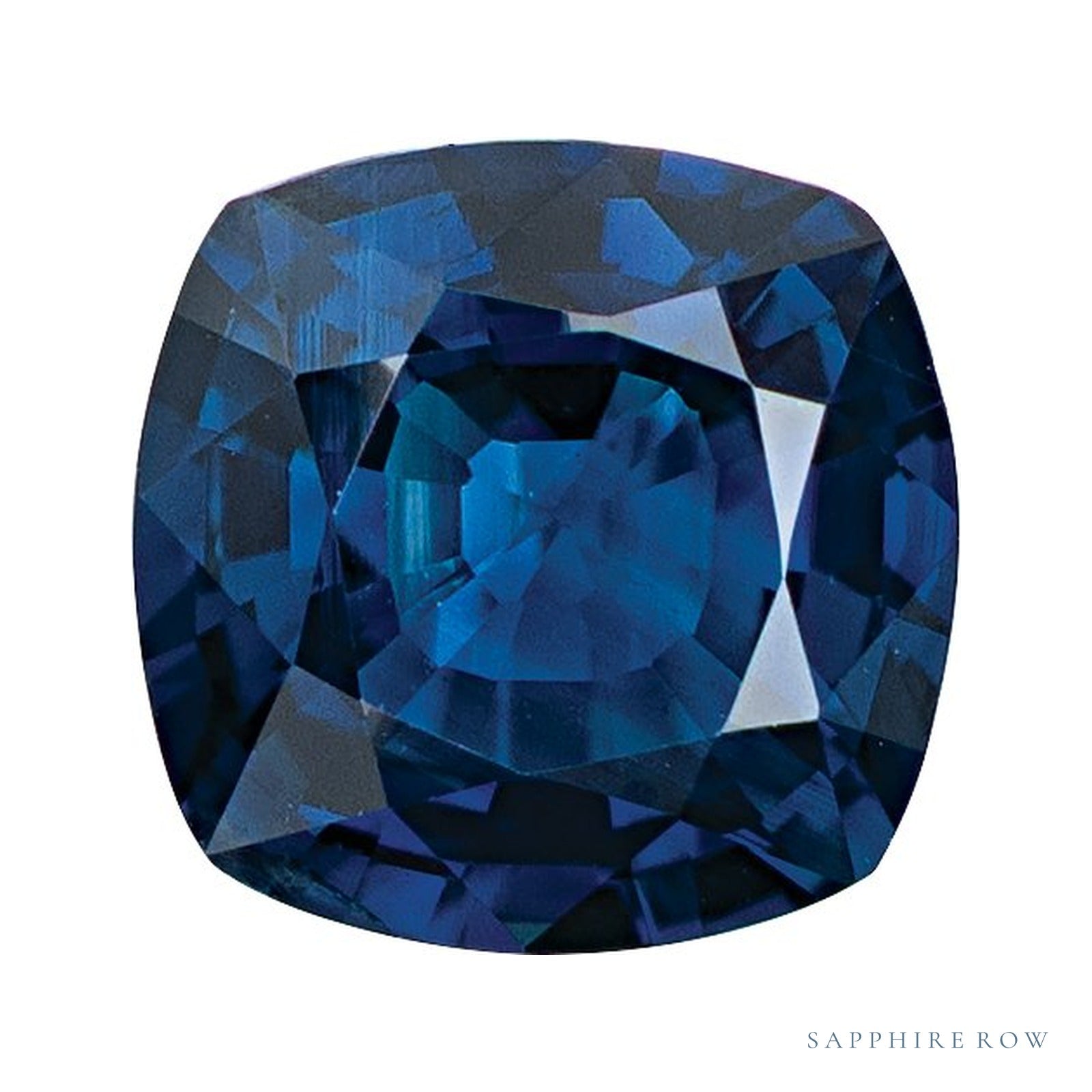 6 mm Cushion Natural Blue Sapphire – Faceted Cut – A Quality — Sapphire Row · cut4