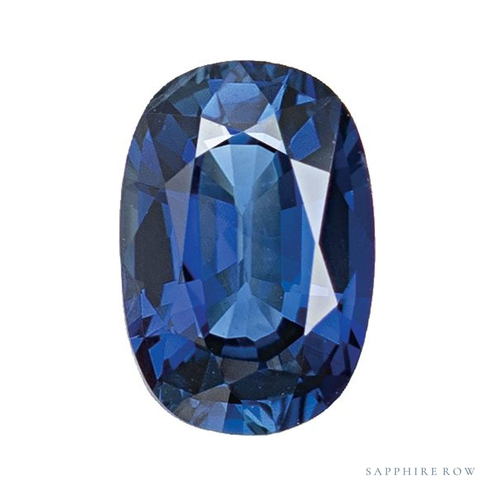 8x6 mm natural blue sapphire, antique cushion cut | Sapphire Row · cut4