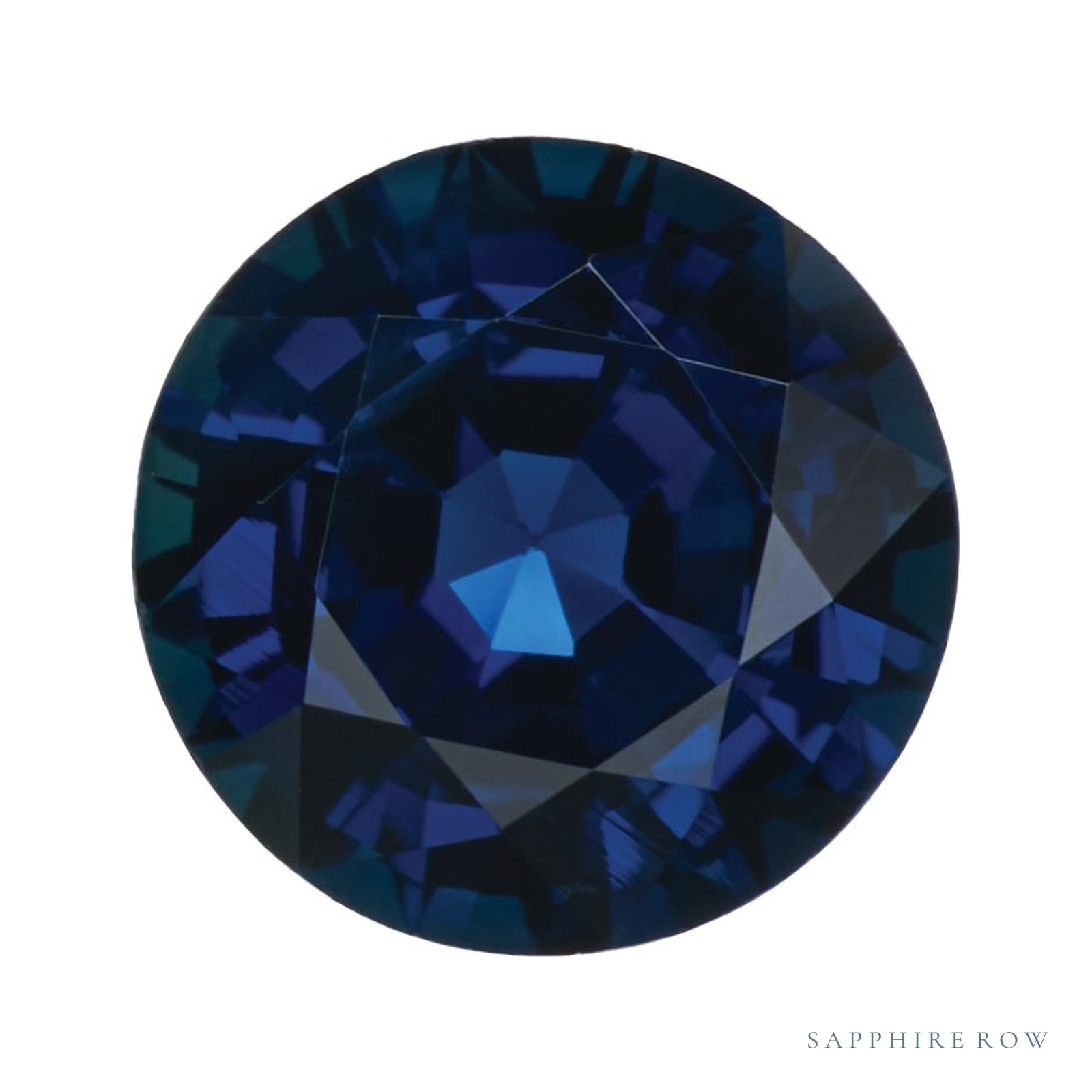 6.5 mm Round Natural Blue Sapphire – Faceted Cut – A Quality — Sapphire Row · cut4