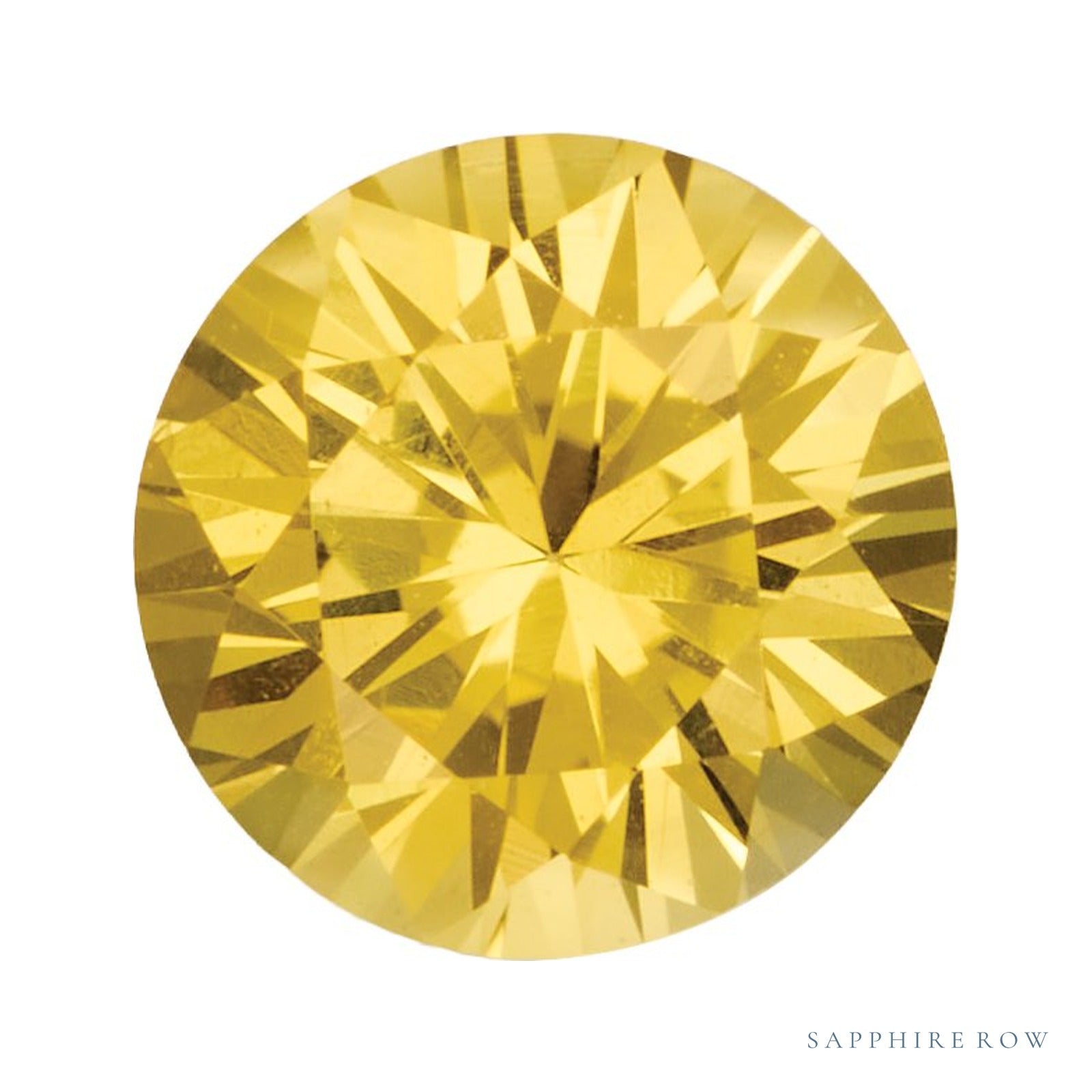 4.5 mm natural yellow sapphire, round cut | Sapphire Row · cut4