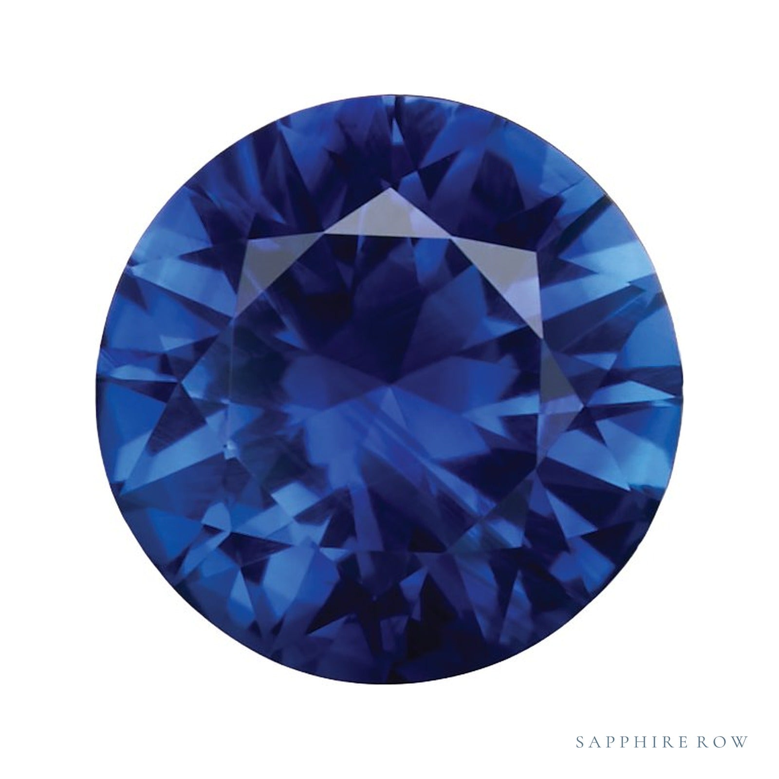 5.5 mm natural ceylon blue sapphire, round cut | Sapphire Row · cut4