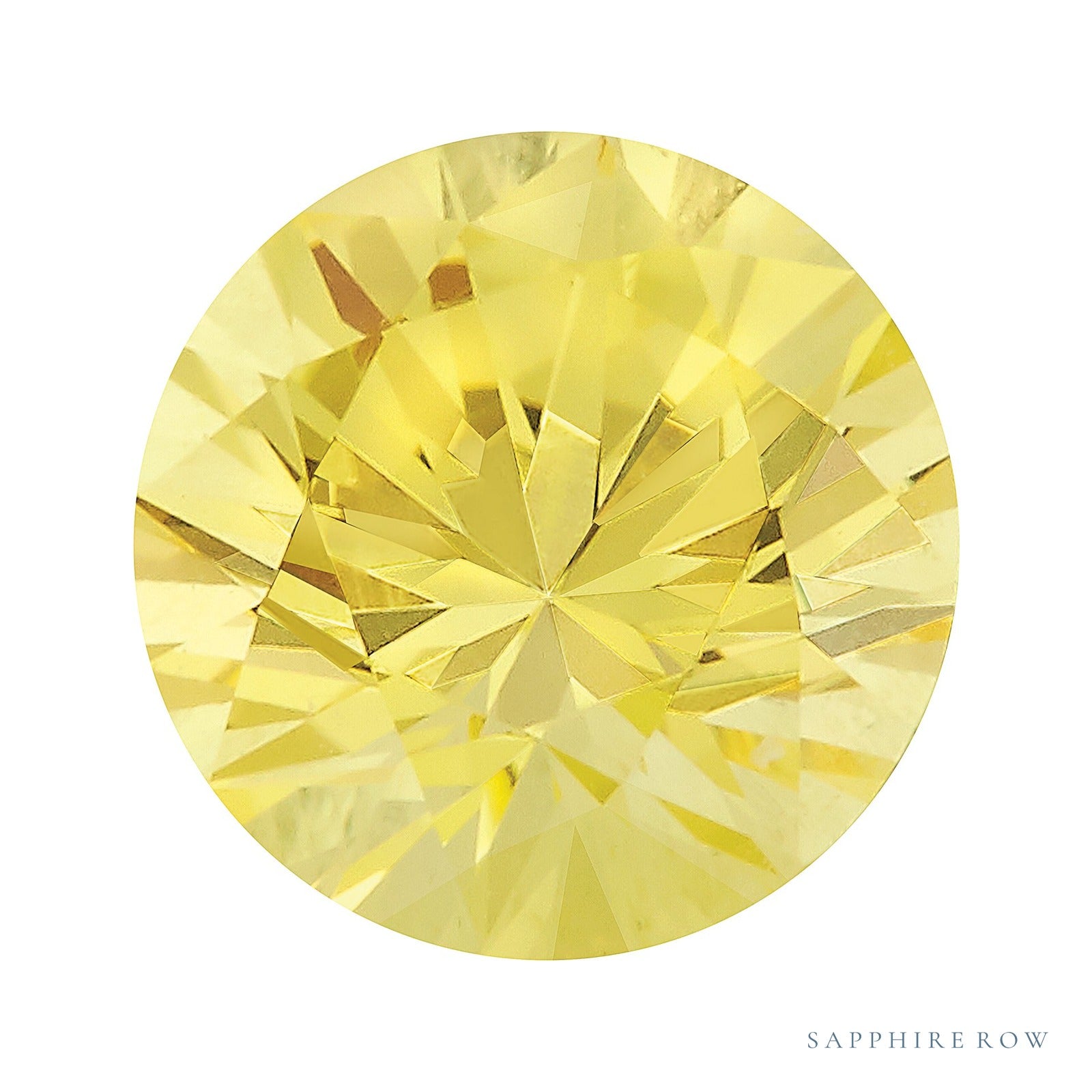 6 mm Round Natural Yellow Sapphire – Faceted Diamond-Cut – A Quality — Sapphire Row · cut4