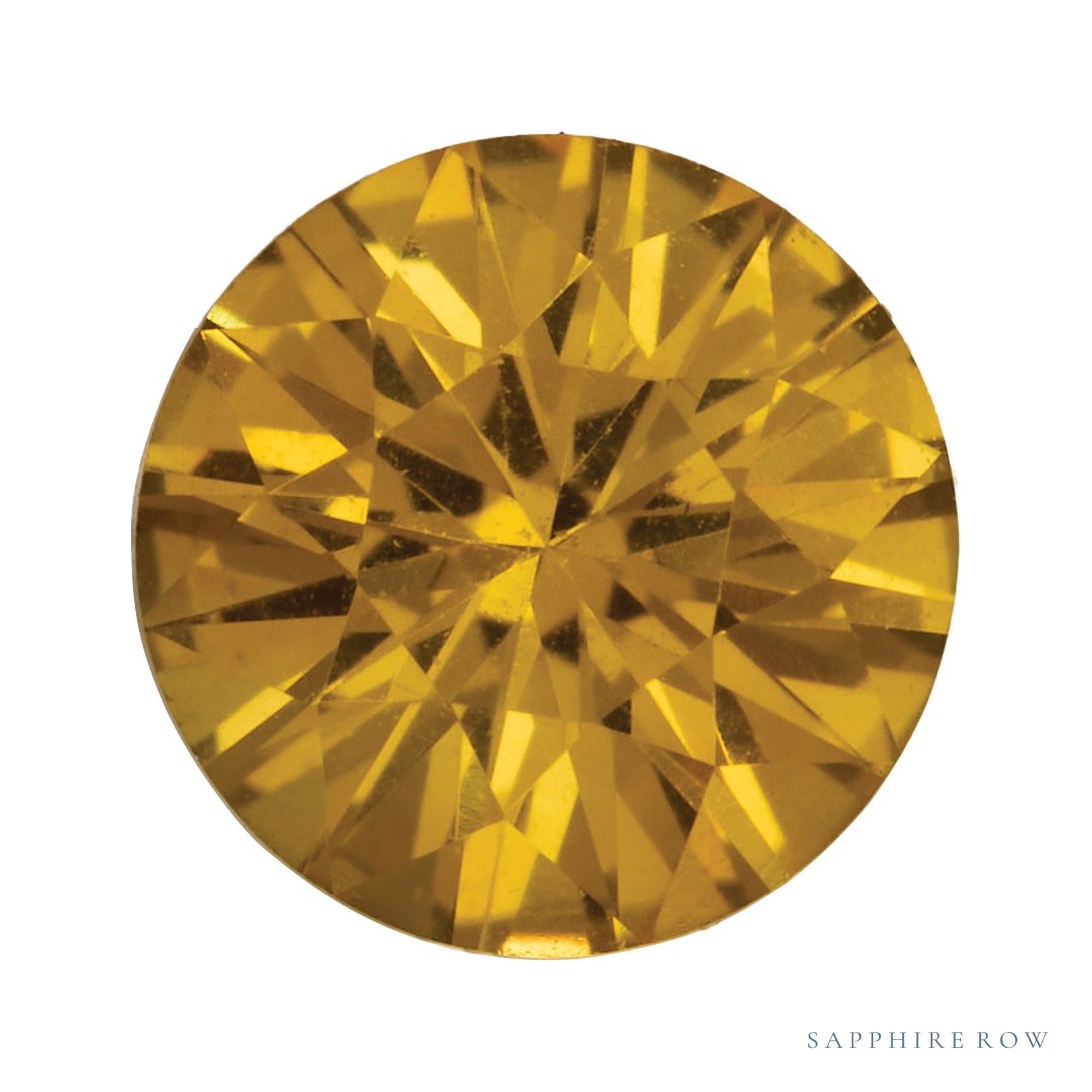 4.5 mm natural yellow sapphire, round cut | Sapphire Row · cut4