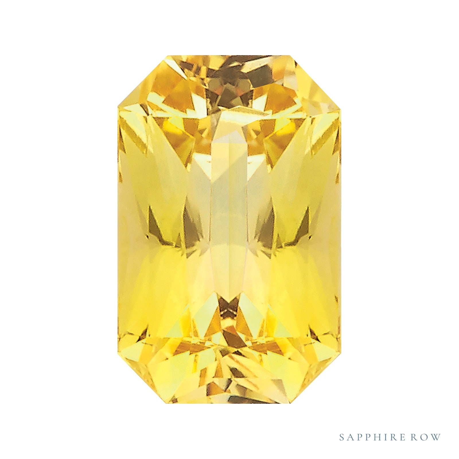 6x4 mm natural yellow sapphire, radiant cut | Sapphire Row · cut7