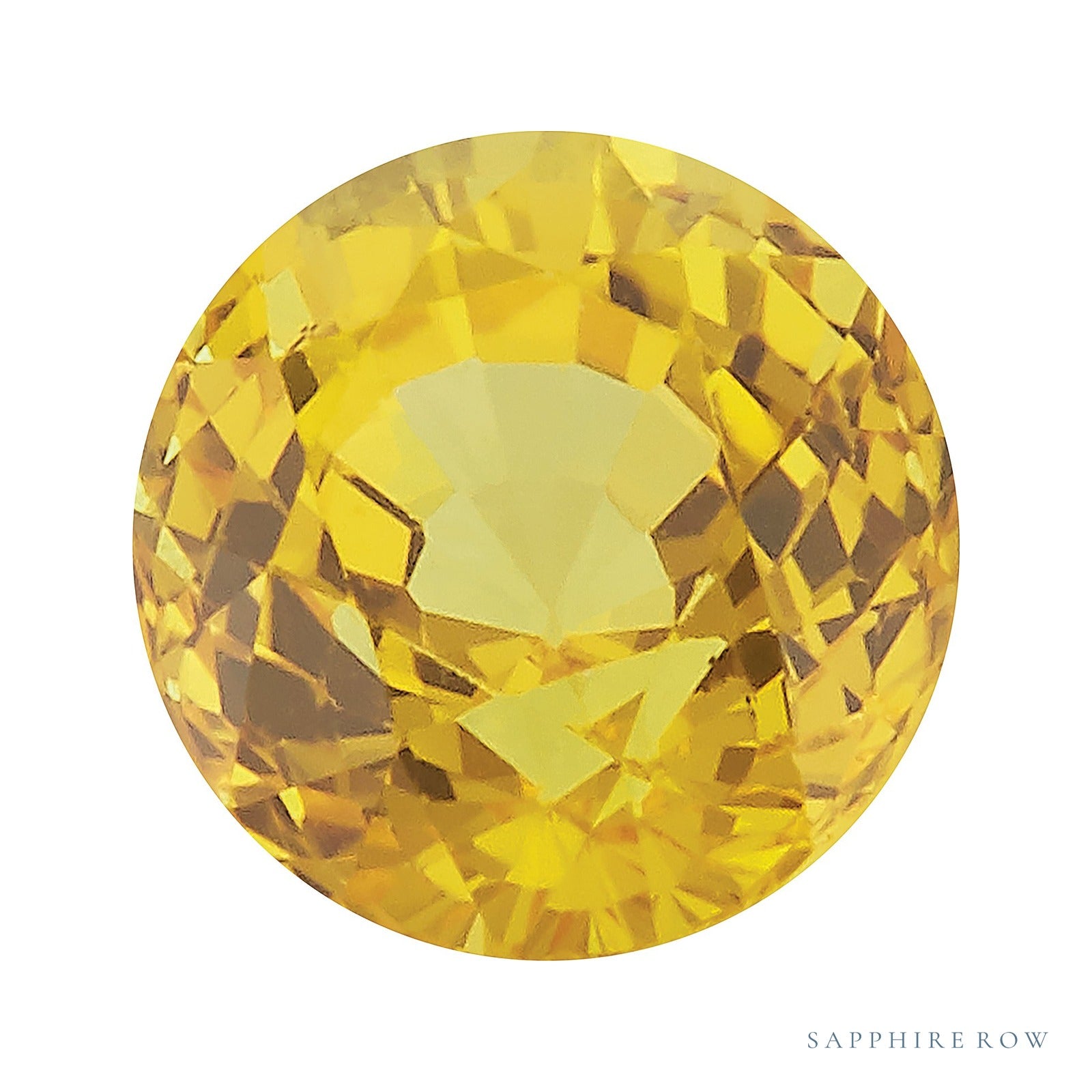 4 mm natural yellow sapphire, round cut | Sapphire Row · cut7