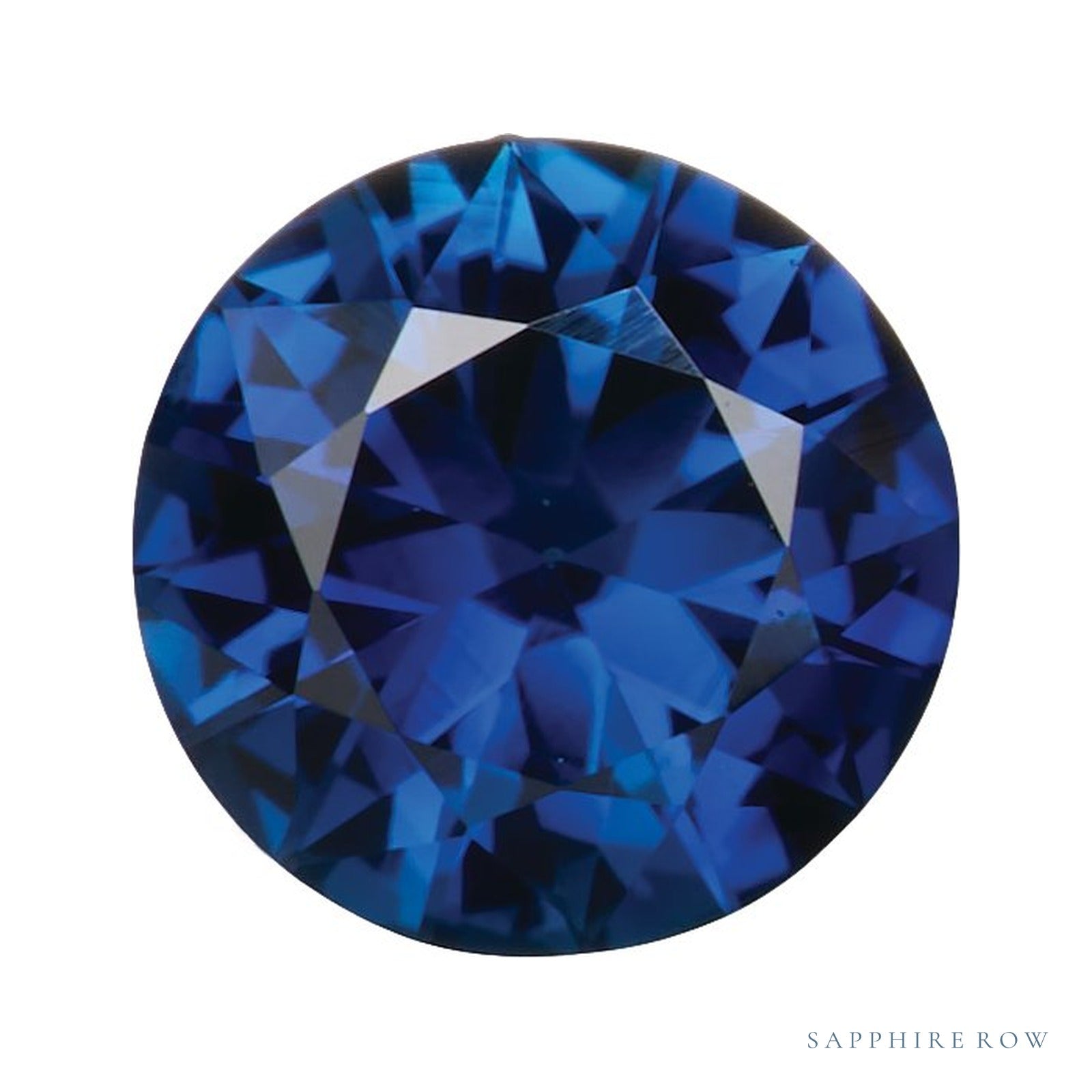 5 mm Round Natural Blue Sapphire – Faceted Diamond-Cut – AA Quality — Sapphire Row · cut4