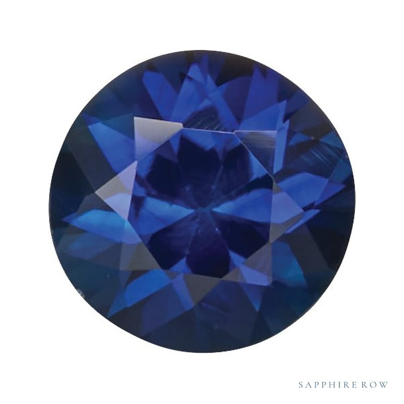 4.5 mm natural blue sapphire, round cut | Sapphire Row · cut7