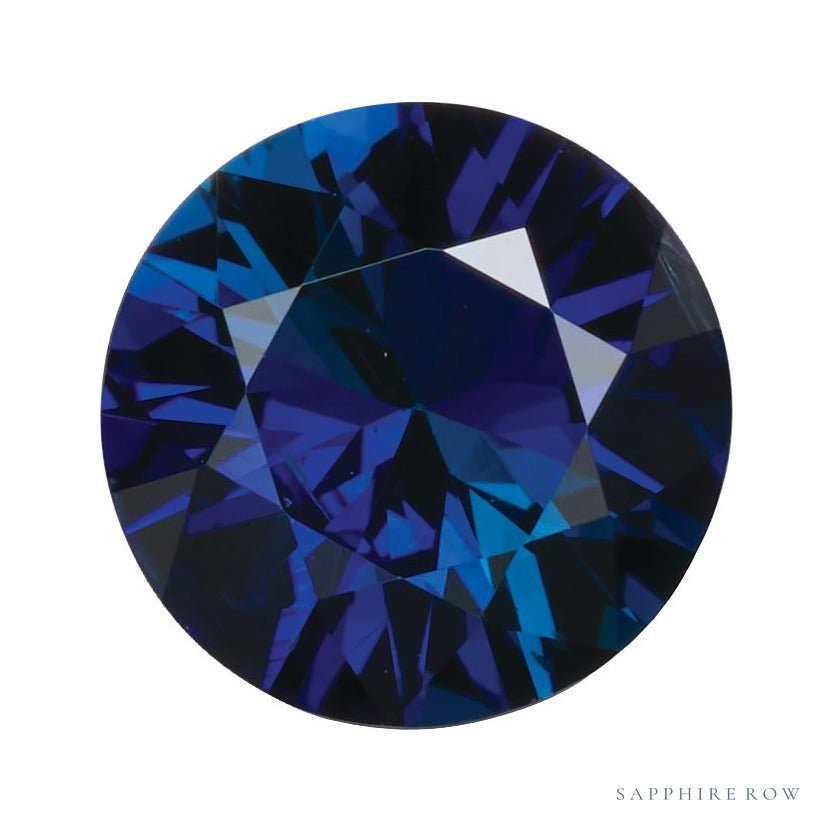6 mm natural blue sapphire, round cut | Sapphire Row · cut7