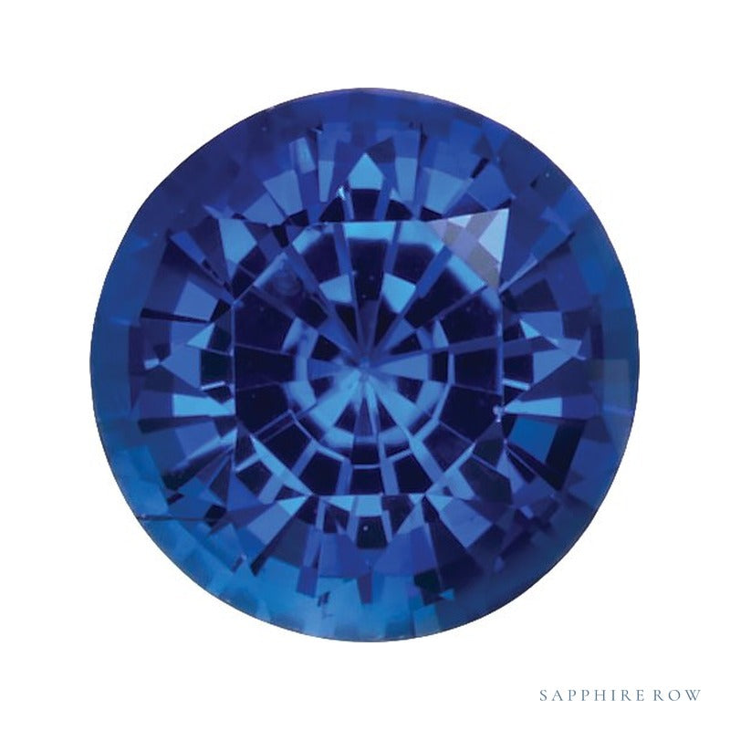 4.5 mm natural blue sapphire, round cut | Sapphire Row · cut7