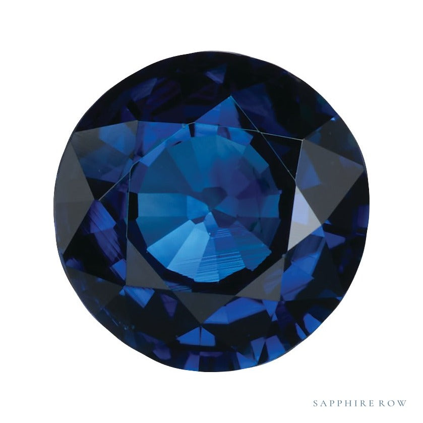 6 mm natural blue sapphire, round cut | Sapphire Row · cut7