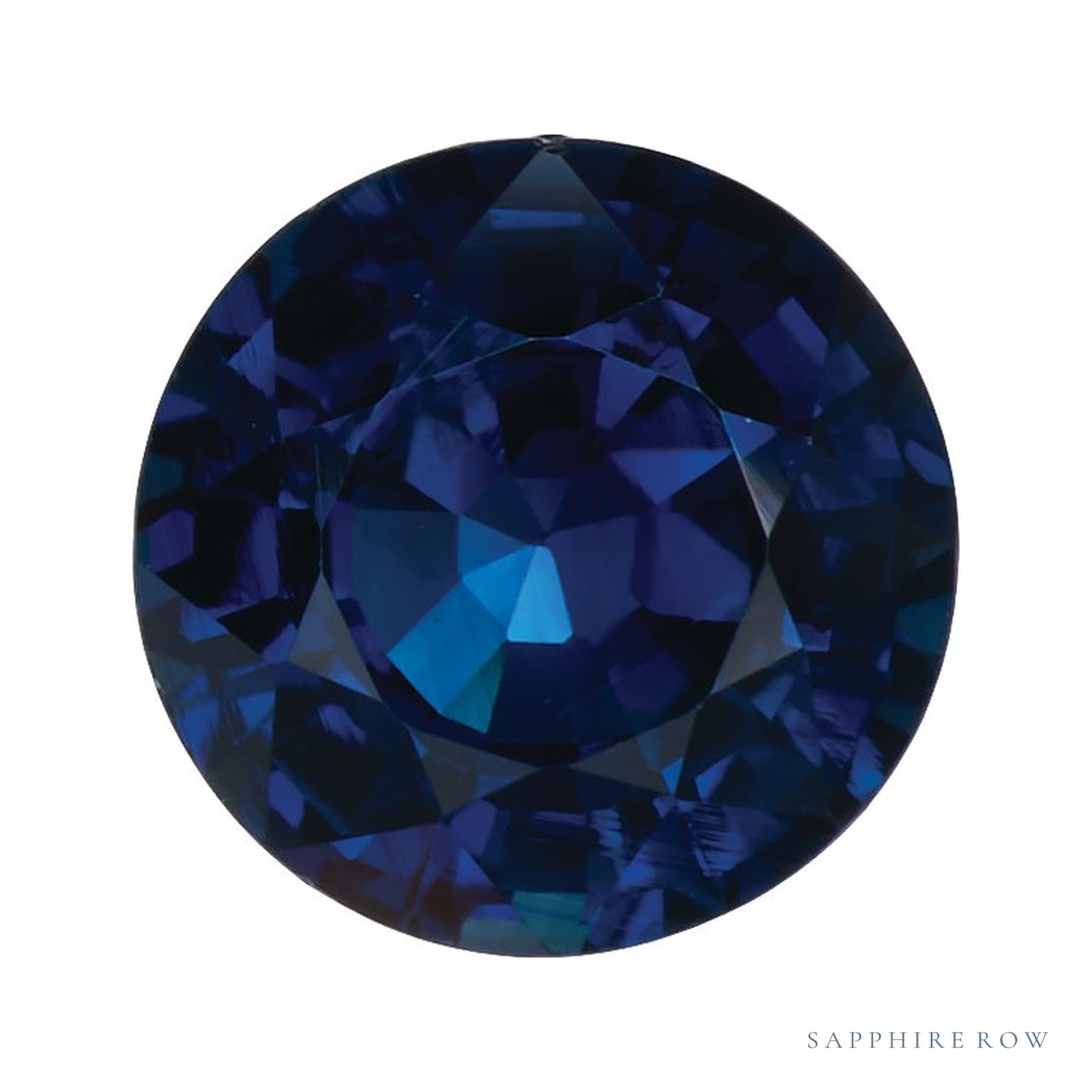 5.5 mm natural blue sapphire, round cut | Sapphire Row · cut4