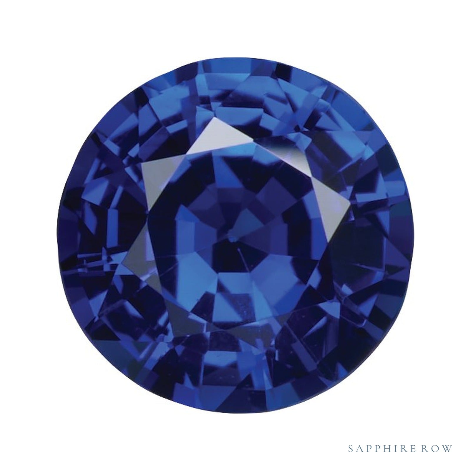 5.5 mm Round Natural Blue Sapphire – Faceted Cut – AAA Quality — Sapphire Row · cut4
