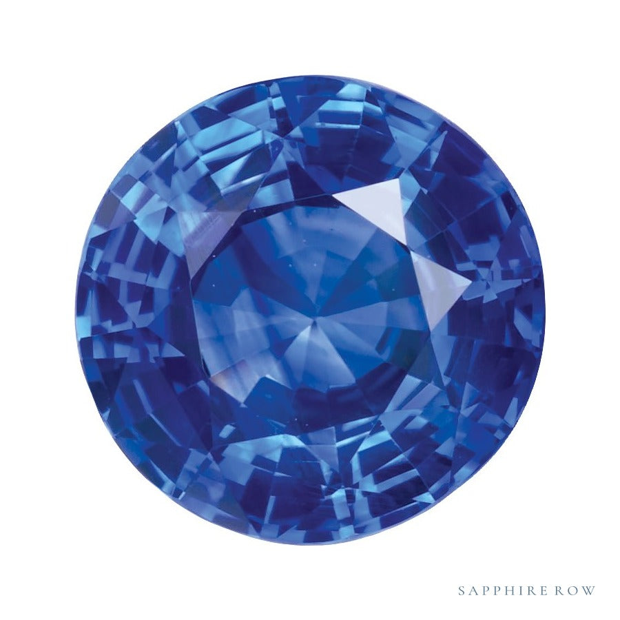 6.5 mm natural blue sapphire, round cut | Sapphire Row · cut7