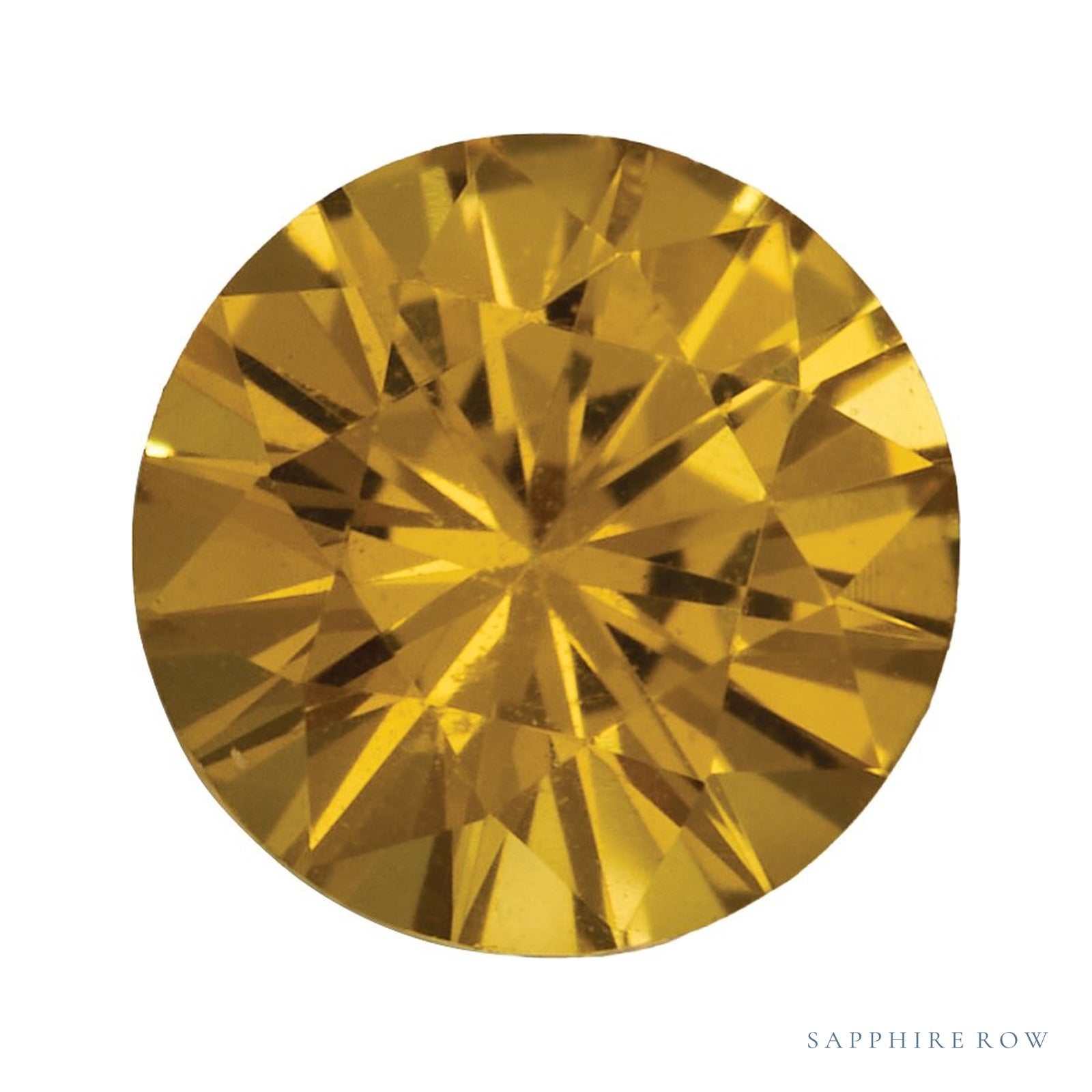 4 mm natural yellow sapphire, round cut | Sapphire Row · cut4